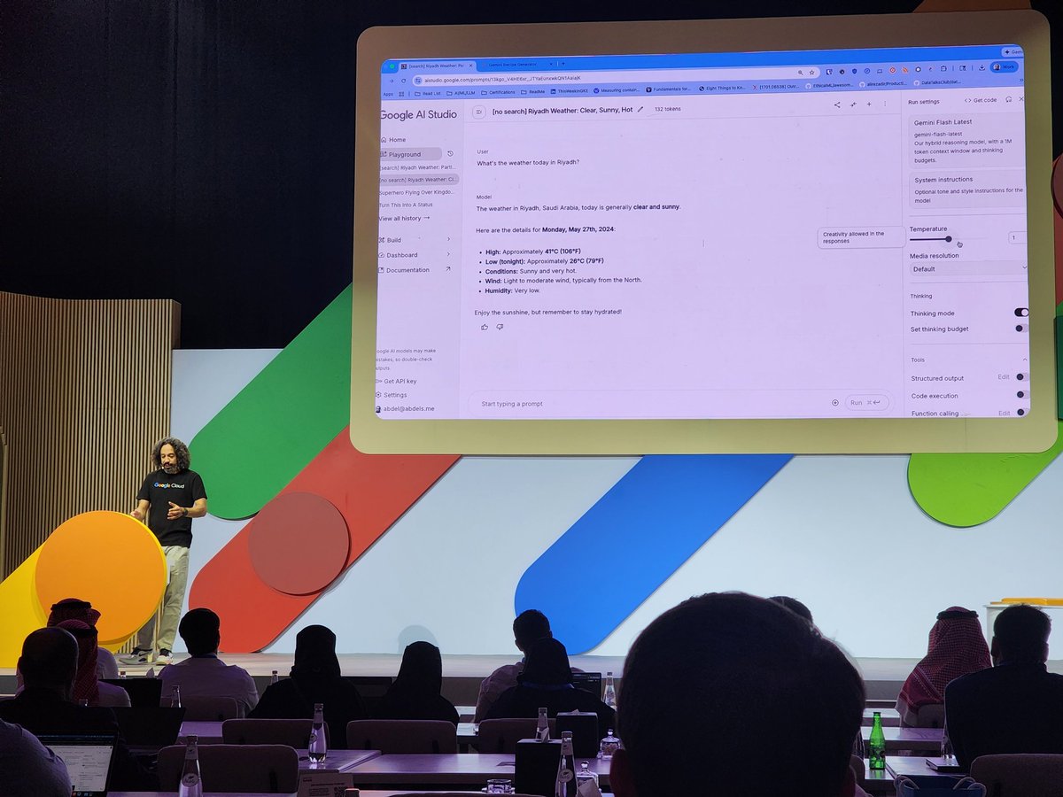 Abdulrrhman_H's tweet image. الشيء إللي اسمه #GoogleAIstudio يبدوا أنه شيء بأستخدمه كثير

#GoogleCloud