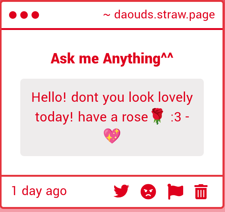 Now who's this? Show yourself so I can compliment you too! >;)