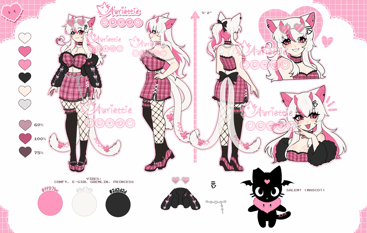 Aeri the himegyaru Nekomata!  🐱🎀
━ ⋅ ୨୧ ⋅ ━
A princess from the dream realm, this coquettish VTuber weaves your dreams into reality for a price - your heart!
A fancier way of saying I draw for you as my job! With my streams, I help you feel at ease while I work my magic 🩷