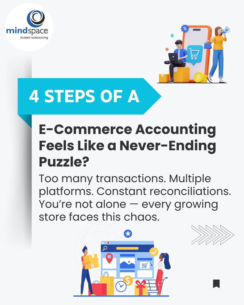ms_bookkeeping's tweet image. E-commerce accounting feels like solving a 10,000-piece puzzle? 🧩
Too many transactions. Too many tabs. Too little time. ⏰
From Shopify to Amazon — numbers never stop rolling in! 💸
But here’s the truth: it doesn’t have to be chaos.
Simplify, automate, and get your sanity (and…