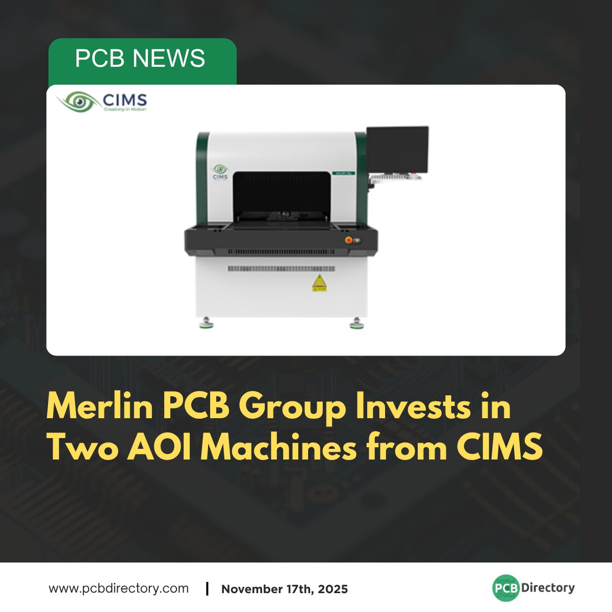 PCB_Directory's tweet image. Merlin PCB Group boosts its inspection strength with two new CIMS Galaxy 25µ AOI systems, enhancing precision across flex and defence-grade builds.

Read more: ow.ly/v5mn50Xsz0w

#printedcircuit #news #industry #pcb #aoi #defence #aerospace #electronicsmanufacturing