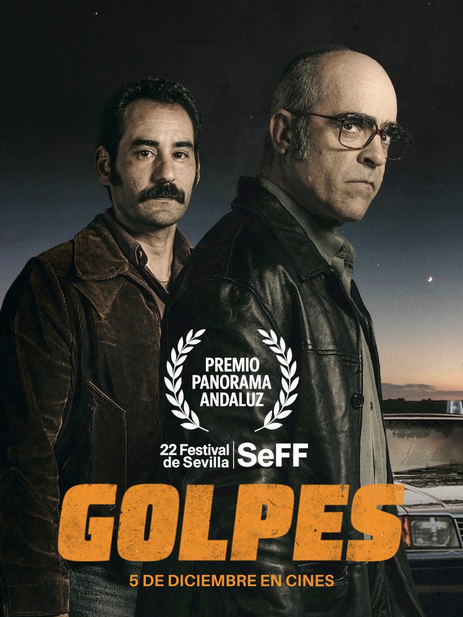 #Golpes se ha hecho con el premio a Mejor Película de Ficción de Panorama Andaluz en el <a href="/festivalsevilla/">Festival Sevilla</a>  y no podemos estar más contentos.
Además, Rafael Cobos y Fernando Navarro han ganado por  'Golpes' el premio a Mejor Guion de Largometraje.
Estreno en cines el 5 de diciembre
