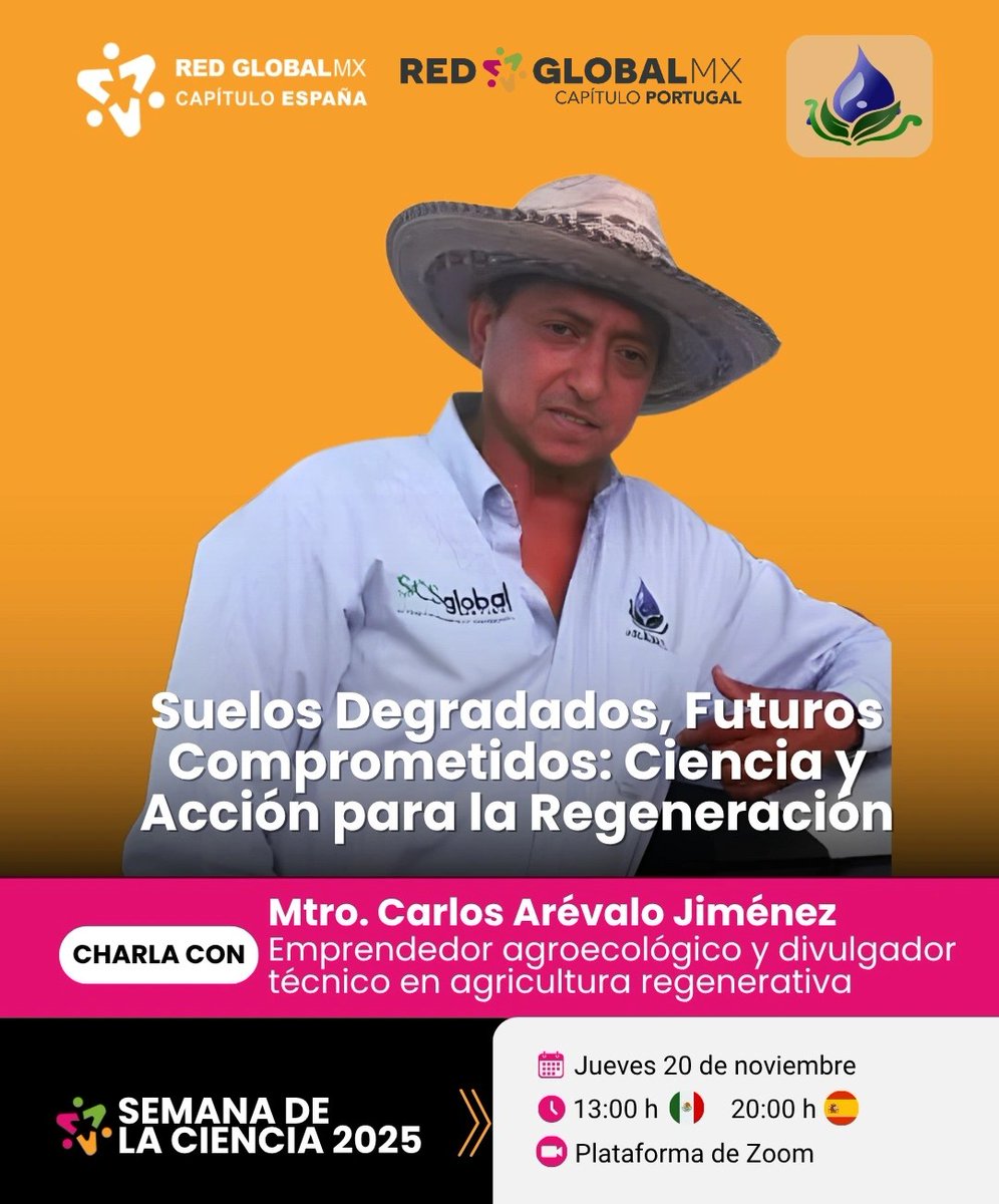 El Mtro. Carlos Arévalo representa a México desde Portugal en la SEMANA DE LA CIENCIA 2025 <a href="/RGMXEuropa/">RedGlobalMX-Europa</a> #redglobalmxportugal #redglobalmxespaña #semanadelaciencia Regístrate aquí docs.google.com/forms/d/e/1FAI…
