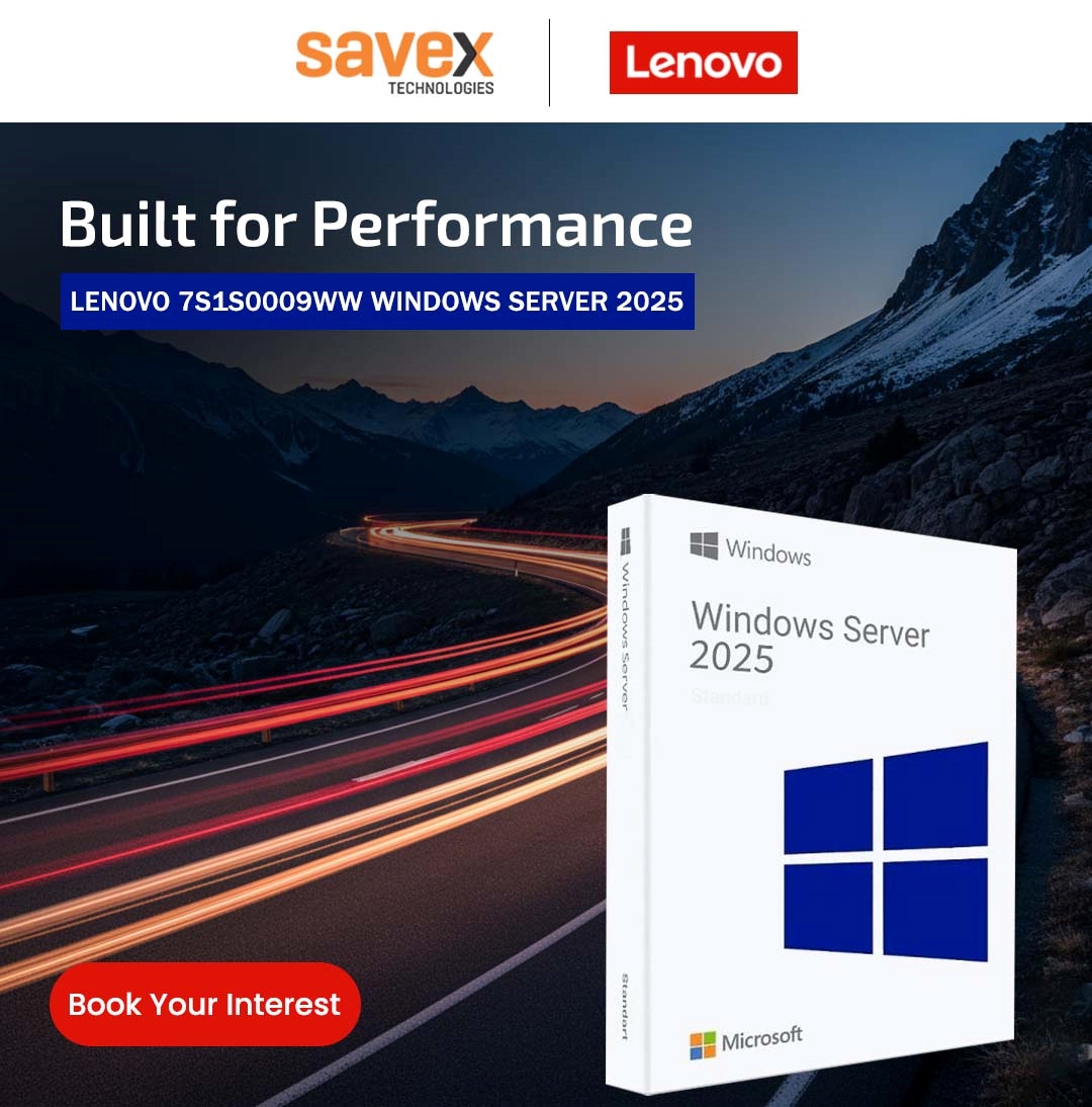SavexTechnology's tweet image. Power your enterprise with Lenovo Windows Server 2025 (7S1S0009WW), engineered for reliability, scalability, and next-gen performance.
With a 16-core licensing model, advanced management tools, seamless Lenovo integration, and enterprise-grade security.