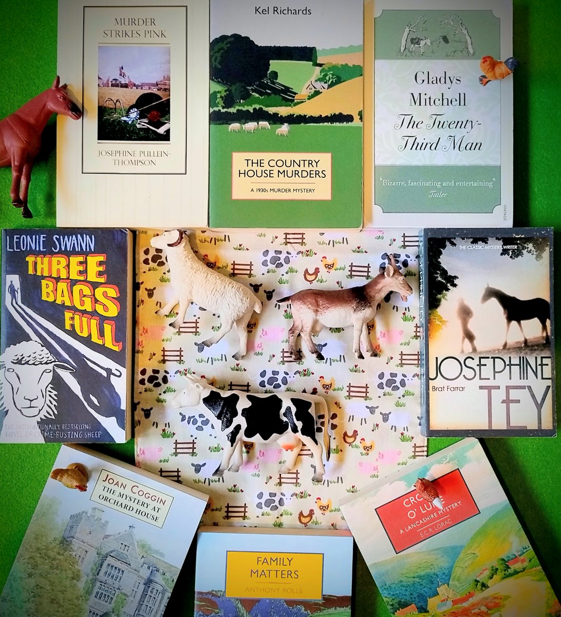 It's #MurderEveryMonday and this week's theme is a crime fiction covers with farm animals on.

I managed to crop some of mine off - so just picture lots of sheep!

Not sure what #MurderEveryMonday is? Here's the link: crossexaminingcrime.wordpress.com/2023/02/05/mur…