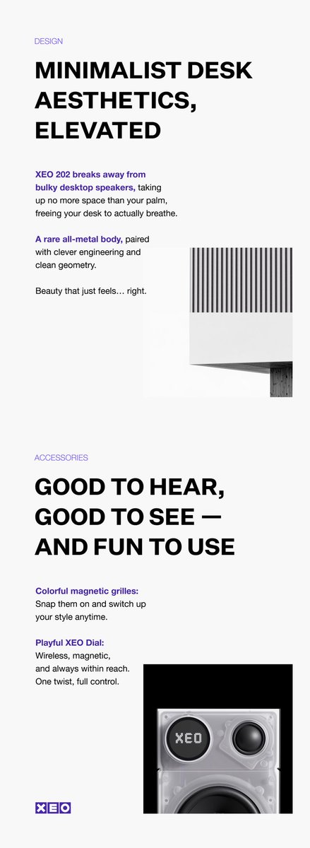 XEO_LAB_'s tweet photo. XEO 202 — your new desktop bestie.
Small size, massive vibe. 
The future of sound? Already on your desk.😉

#XEO #XEO202 #Audio #DesktopSpeaker #ImmersiveSound #TechLifestyle #SoundReimagined #AudioGear https://t.co/pBvAREuXTL
