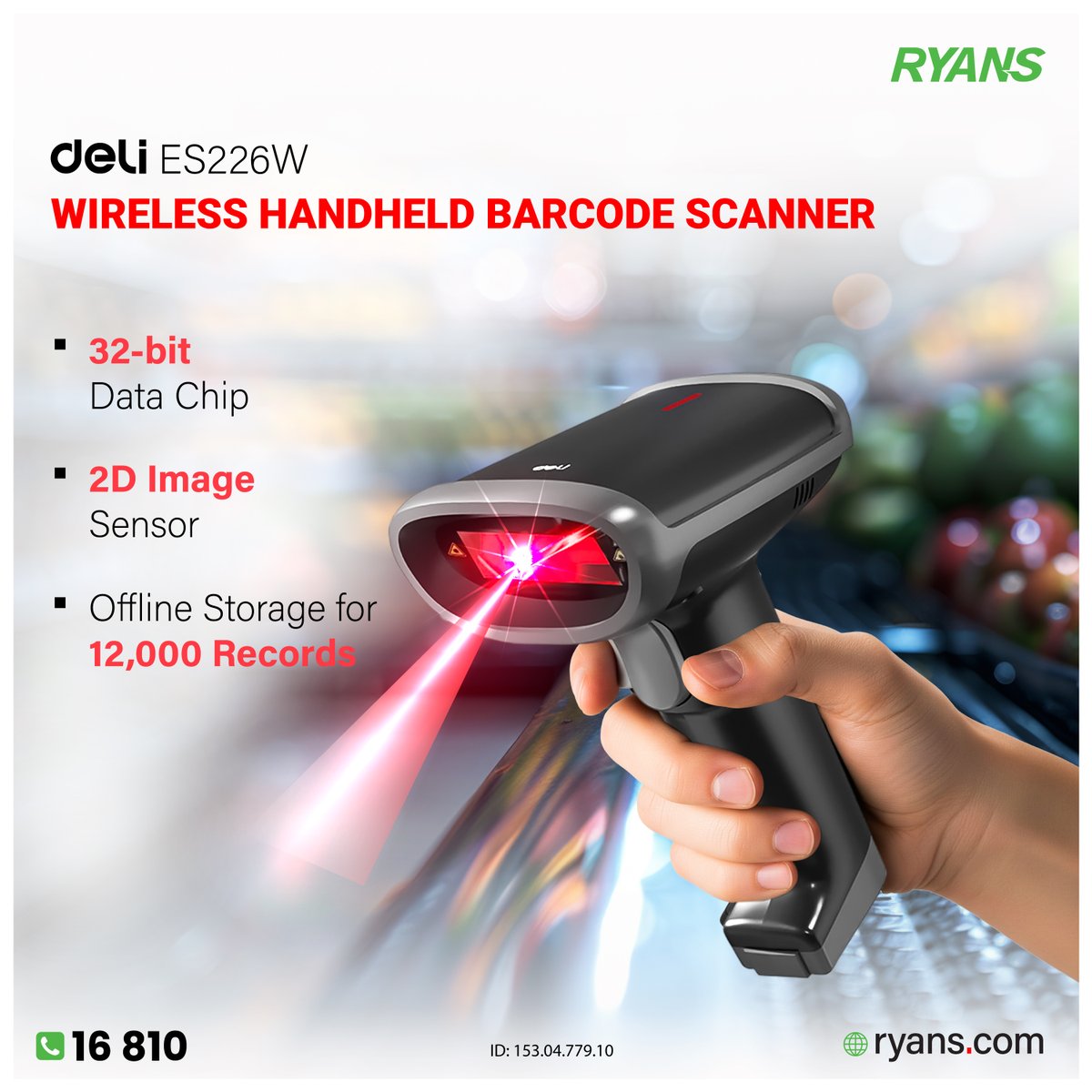 RyansComputers's tweet image. 📦 Easy Scanning, Smooth Workflow — Deli ES226W Wireless Barcode Scanner ⚡
💻 More details:
👉 ryans.com/deli-es226w-ba…
📞 Call 16810 for details
#RyansComputers #Deli #BarcodeScanner #WirelessScanner #OfficeTools