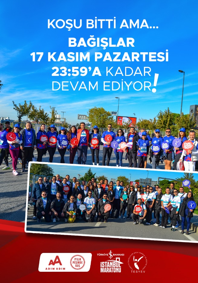 Av_MuratAksu's tweet image. Maraton bitti ama iyilik yarışı hâlâ sürüyor! 

Bugün, 23:59’a kadar bir öğrencinin hayatına dokunmak için son saatler… ⏰

Her bağış, bir adım daha umut demek.

Koşuya katılamadıysan bile, iyiliğe ortak olabilirsin. 

👉 Bağış için tıklayın ipk.adimadim.org/kampanya/CC133…