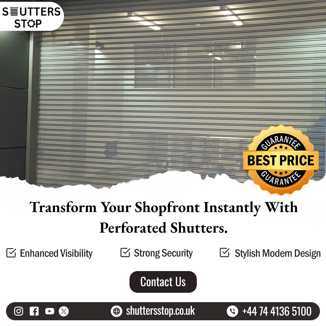 Shuttersstopuk's tweet image. Upgrade your #ShopfrontDesign with #styleandsecurity!🔒#Perforatedshutters offer the perfect balance of #visibility &amp;amp; #moderndesign.

📞 +44 7441365100
🌐 shuttersstop.co.uk

 #derby #ModernShopfront #ShutterInstallation #ShuttersStopderby #RetailSecurity #ShuttersStop