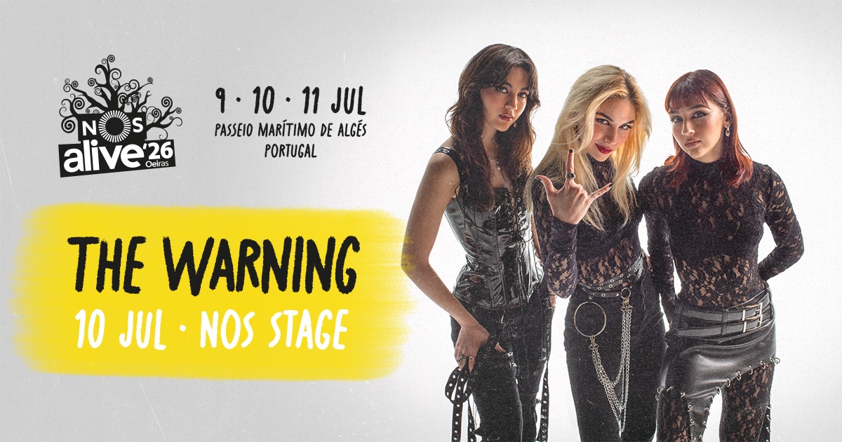 ticketlinept's tweet image. ⚡️The Warning são a nova confirmação do NOS Alive'26!
A banda atua no dia 10 de julho no palco NOS. 

🗓️ 9, 10 e 11 de julho
📍 Passeio Marítimo de Algés, Lisboa

🎟️ Bilhetes à venda em ticketline.pt.

#ticketline #nosalive #thewarning