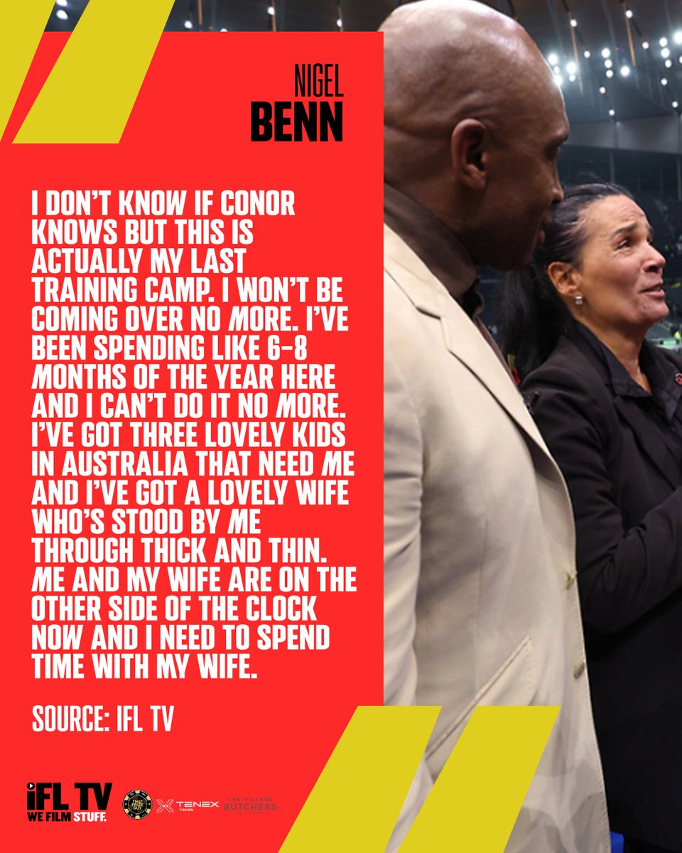 IFLTV's tweet image. Nigel Benn has revealed that he will no longer be assisting son Conor in training camps to instead continue his life with his wife and children in Australia 🇦🇺

#NigelBenn | #ConorBenn | #BoxingNews