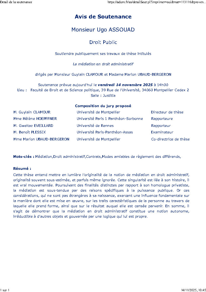 École Doctorale Droit et Science politique de l'UM tweet media