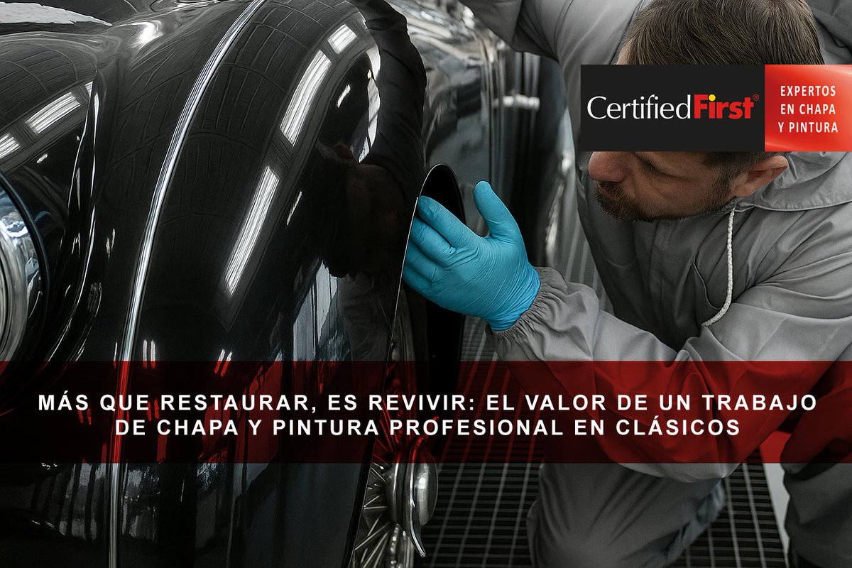 CERTIFIEDF_ES's tweet photo. Los clásicos son historia, y su carrocería es parte de su alma 🚗✨. Restaurarlos exige precisión, técnica y respeto por su esencia. 

En nuestra web te contamos por qué un buen trabajo de chapa y pintura es clave 👇

https://t.co/WyXOpyKxns

#CochesClásicos #Restauración https://t.co/C240k1JmMZ