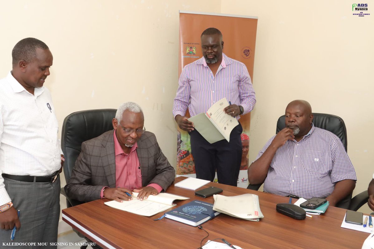 Ads_Nyanza's tweet photo. We’ve signed an MOU for the Kaleidoscope Project at Samburu County Referral Hospital, a big step toward reclaiming SRHR, including safe abortion access, through system strengthening with Samburu County, TICAH, ADS Nyanza, KMET &amp; Zamara Foundation

#SRHR 
#Kaleidoscope
#adsnyanza https://t.co/mqjy9VAT3M