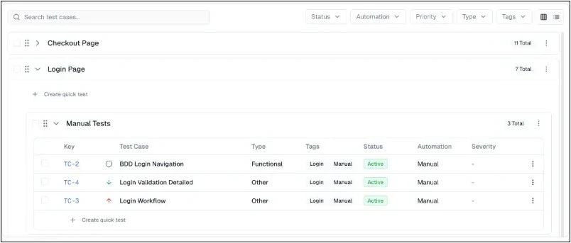 prat3ik's tweet image. Most QA teams hit a wall: test cases in spreadsheets, results in CI dashboards, trends in separate analytics, all scattered, disconnected.

Why is this a problem?

❌ You lose instant visibility
❌Coverage gaps go unnoticed
❌Automation status is hard to track

✅The solution:…