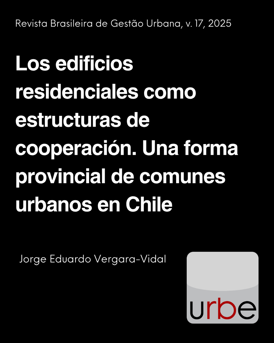 Revista Brasileira de Gestão Urbana tweet media