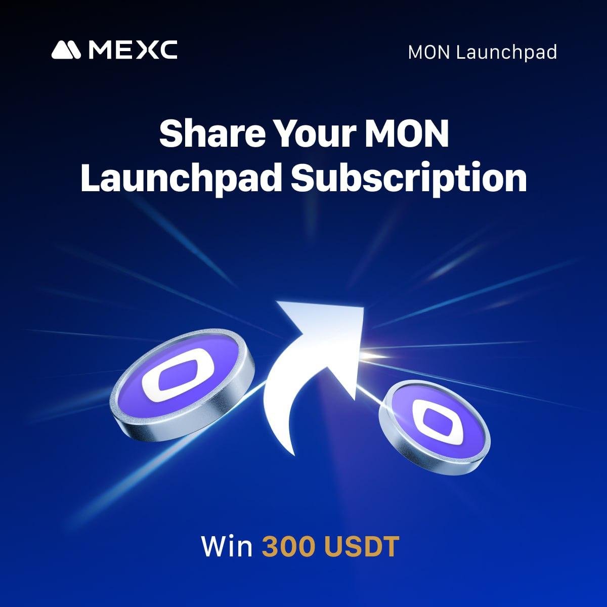 🚀 Share Your MON Launchpad Subscription &amp; Win 300 USDT!

How to Enter:
1️⃣ Register for the event mexc.com/launchpad/mona…
2️⃣ Show your screenshot in the comment

💰 300 USDT for 10 lucky winners
📅 Nov 17 – Nov 20