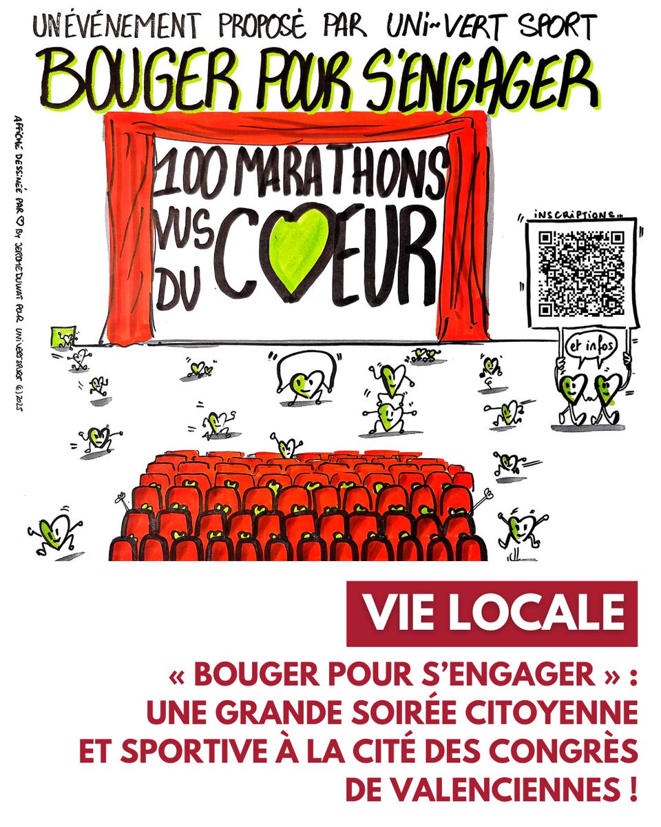 [VIE LOCALE 🌍🏃🏻] La <a href="/CiteCongresVal/">Cité des Congrès</a> s’apprête à vibrer au rythme du sport, de la santé et de l’environnement lors d’une soirée « Bouger pour s’engager » portée par l’association Uni-Vert Sport. 
cno-radio.fr/article-info-1…

#CNORadio #Valenciennes #VieLocale #bougerensemble