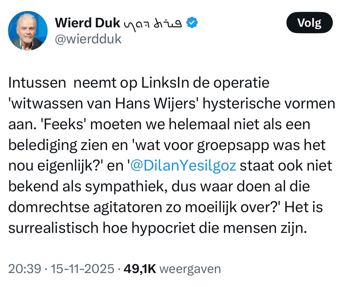 RPJ_Hendriks's tweet image. FEMINISTEN DUK &amp;amp; NIJMAN

Wierd Duk en Bart Nijman zijn door het dolle omdat vrouw met migratieachtergrond @DilanYesilgoz een “feeks” werd genoemd.

Laten we Bart Nijman citeren:

• “Sigrid Kaag is een vreselijke feeks en haar partij een gezwel”

1/7