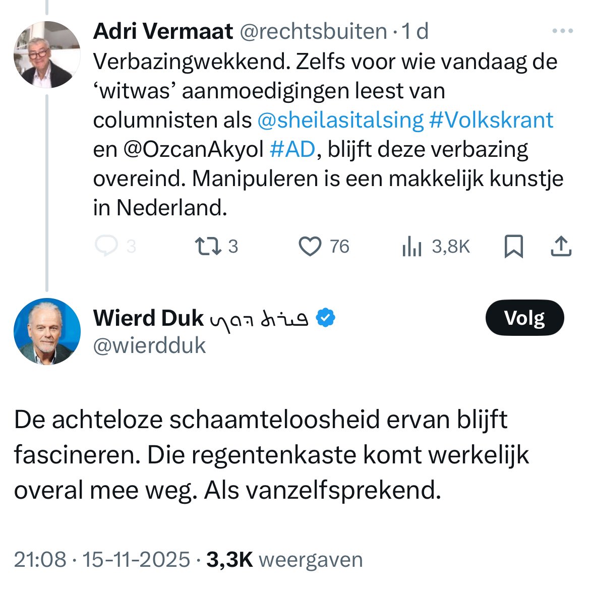 RPJ_Hendriks's tweet image. FEMINISTEN DUK &amp;amp; NIJMAN

Wierd Duk en Bart Nijman zijn door het dolle omdat vrouw met migratieachtergrond @DilanYesilgoz een “feeks” werd genoemd.

Laten we Bart Nijman citeren:

• “Sigrid Kaag is een vreselijke feeks en haar partij een gezwel”

1/7