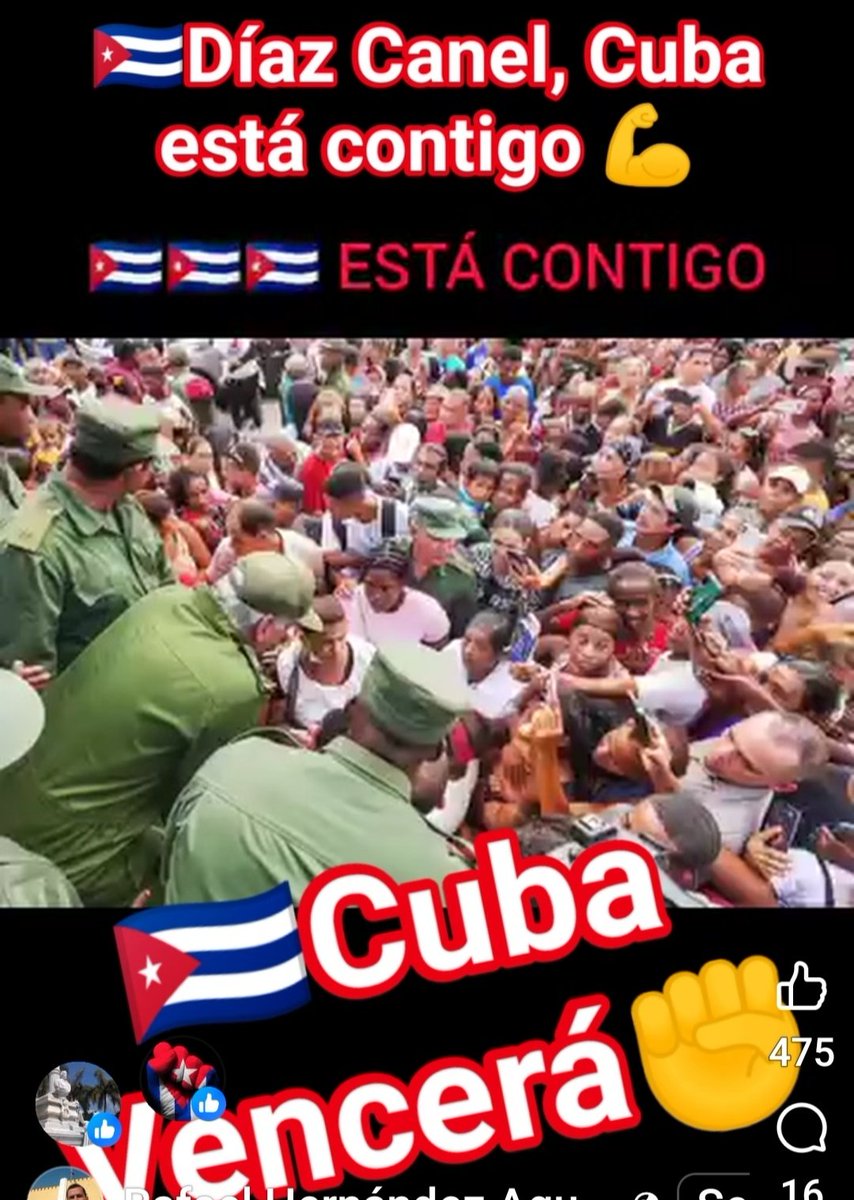 Mi pueblo se levantará, sobre sus sueños.
#CubaEstáFirme 
#TumbaElBloqueo
#DeZurdaaTeam