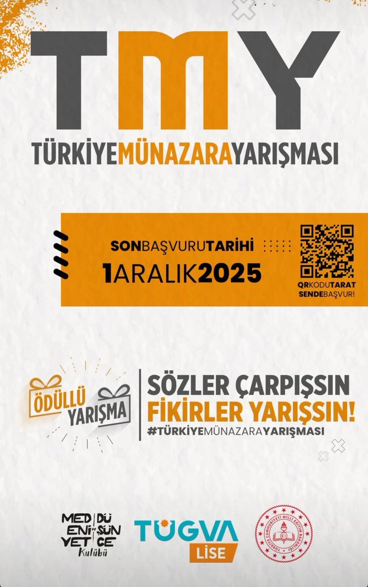 Liseliler! Sözün gücünü gösterme zamanı!
Türkiye’nin en prestijli münazara arenasında fikirler kapışıyor.
Toplam ödül havuzunda 250.000 TL ve Umre ziyareti sizi bekliyor.

Takımını kur, sahneye çık, zirveyi al!