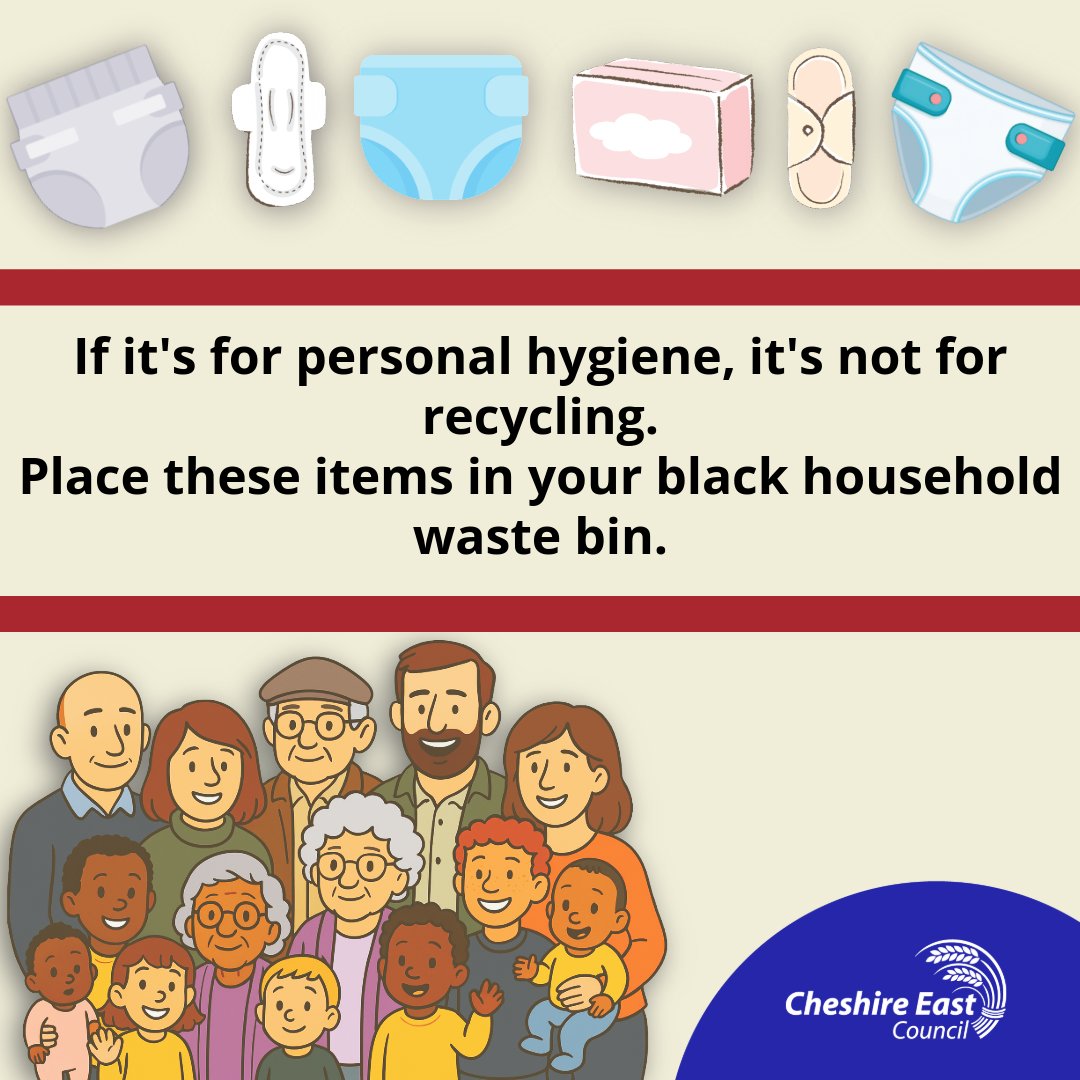 🚫 Personal hygiene items don’t belong in recycling. They contaminate the whole load. Please put them in your black general waste bin. Let’s keep recycling clean and effective.
#RecycleRight #Contamination