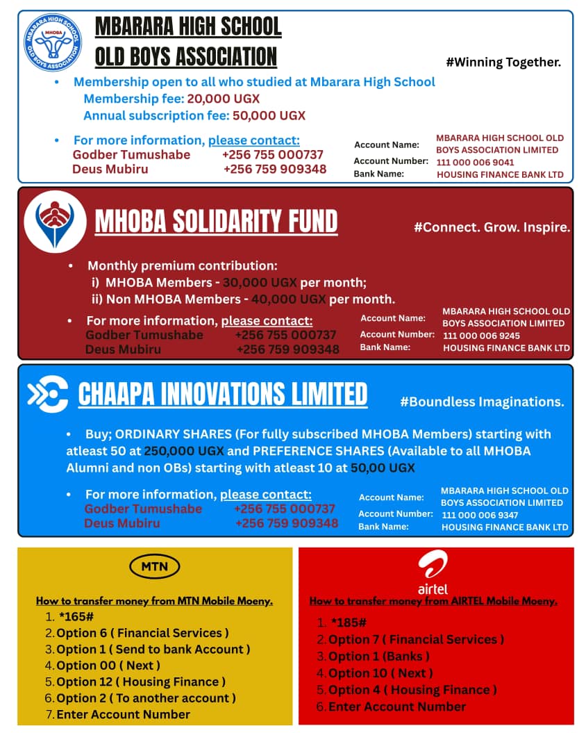 Mbarara High School Old Boys Assoc. (MHOBA) tweet media