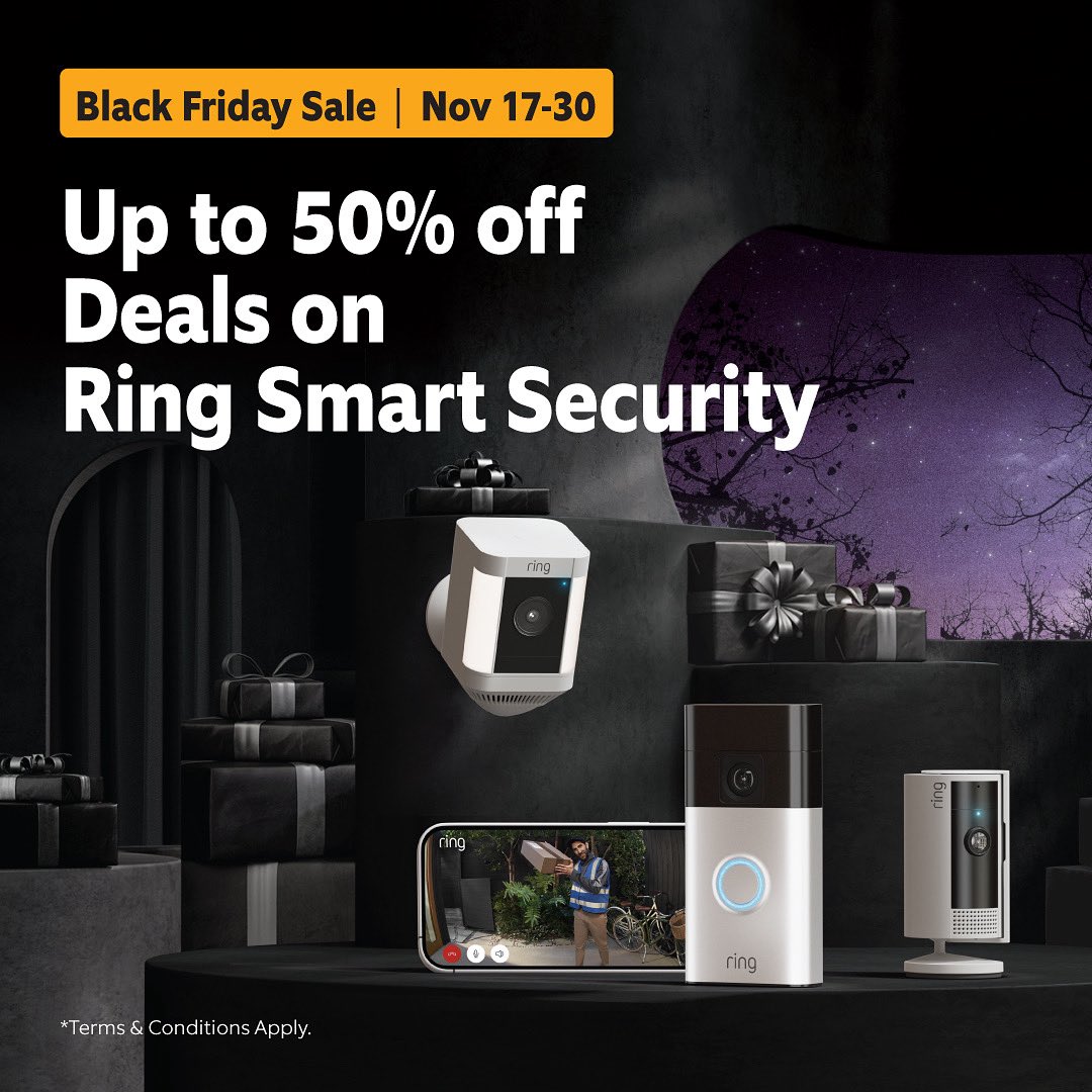 Black Friday deals are here, Mzansi!🔥

Ring are dropping deals that’ll upgrade your home security without breaking the bank.🎁

Up to 50% off smart video doorbells and cameras. From kasi gates to coastal cottages, Ring’s got your back. Save BIG. Stay SECURE!

#Ring #RingAfrica