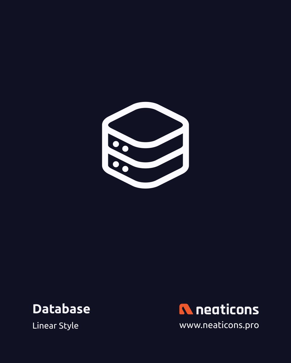 neaticons_pro's tweet image. A collection of symbols representing data storage, servers, cloud databases, data management, and structured information systems. Ideal for dashboards, technical documentation, analytics tools, and IT-related interfaces.
Follow @neaticons_pro 

#database #icons #icon #storage
