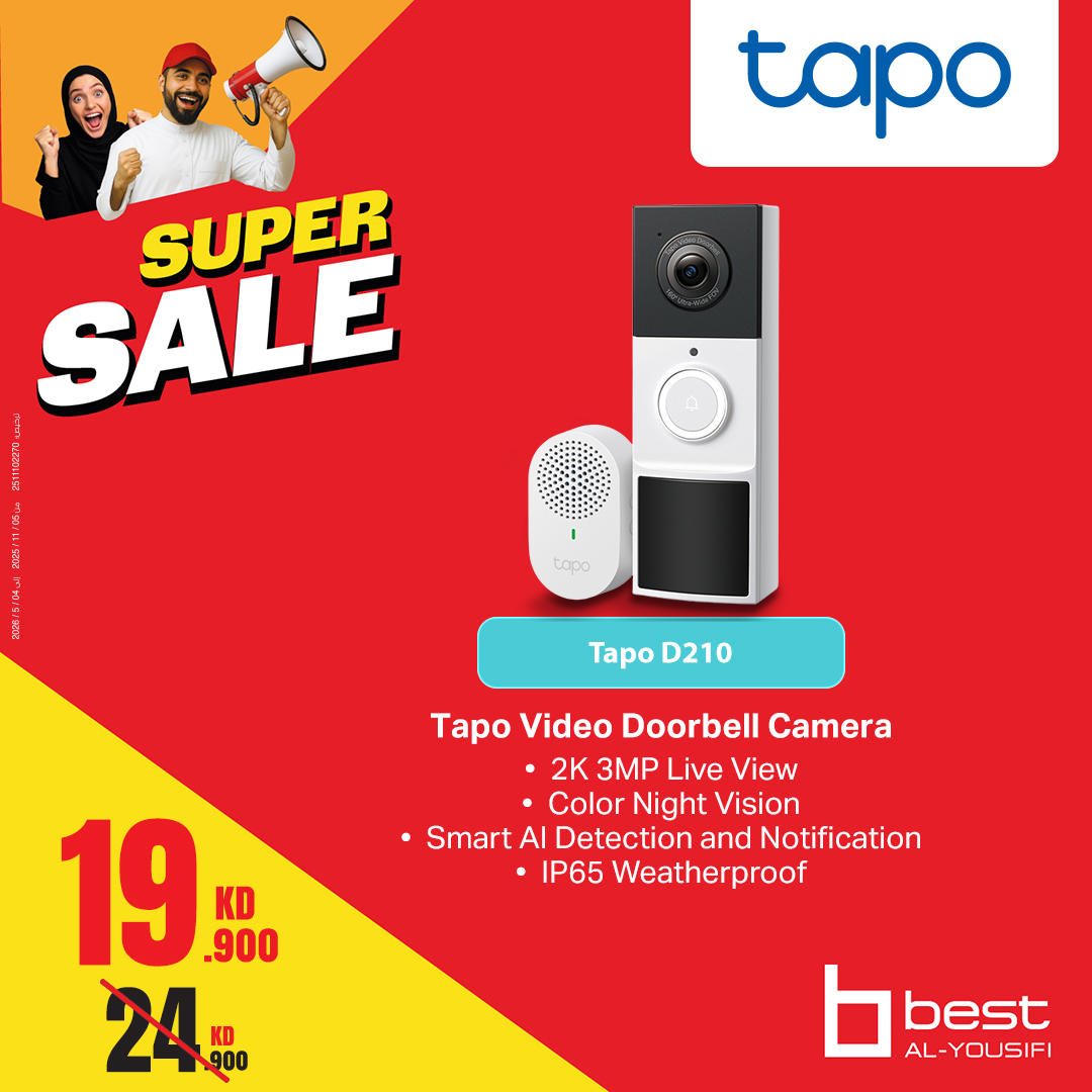 ⚡📶 اتصال أقوى. حماية أذكى. 
طوّر منزلك مع شبكة TP-Link Wi-Fi لتغطية سريعة وموثوقة، ومع كاميرات TP-Link الأمنية لمراقبة واضحة في أي وقت ومن أي مكان. ابقَ متصلاً… وابقَ آمنًا. 🔒

🙋‍♂️ متوفر أونلاين وفي المعارض.