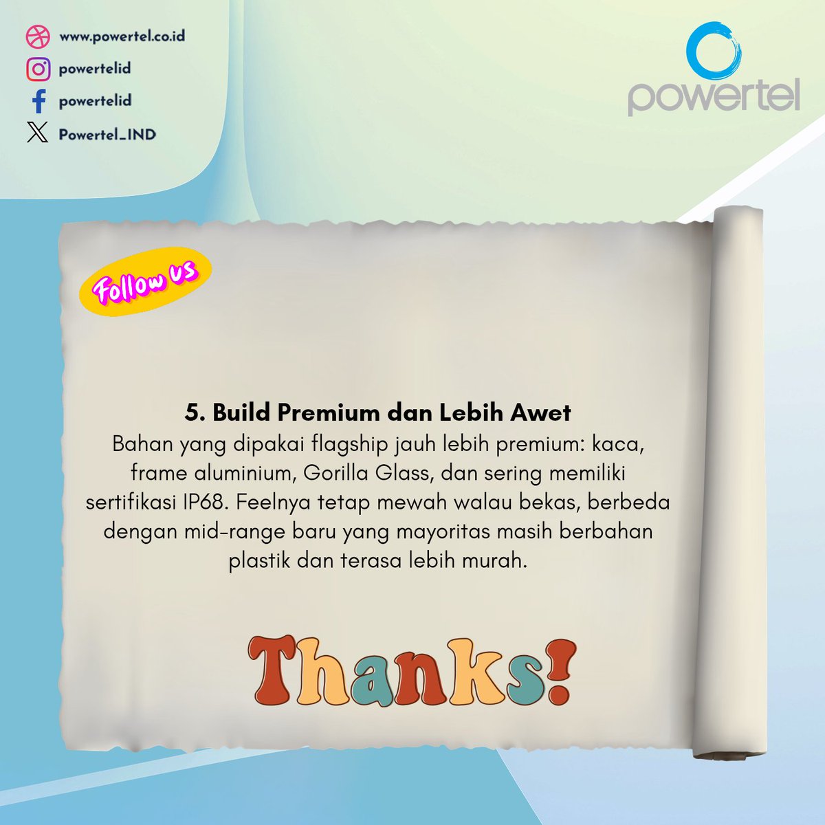 Powertel_IND's tweet image. Penyebab HP Flagship Bekas Tetap Populer di Pasaran

#hpbekas #hpflagshipbekas #flagshipbekas #hpmurahberkualitas #hpmurah #rekomendasihp #hpsecond #tipsgadget #hpsecond #hprekomendasi #tipsbelihp #powertelid