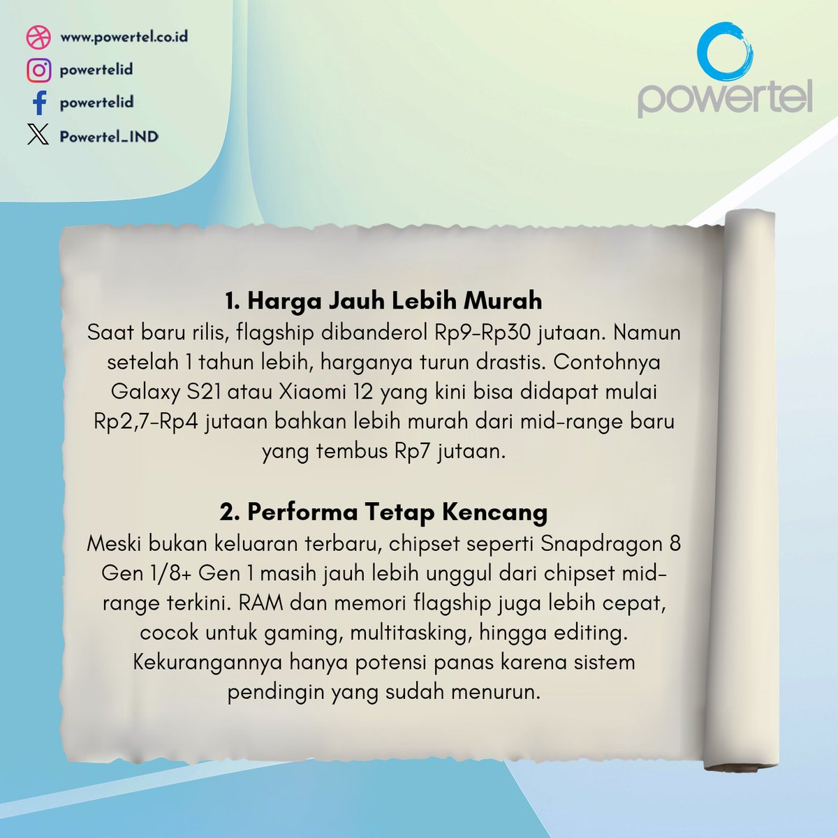 Powertel_IND's tweet image. Penyebab HP Flagship Bekas Tetap Populer di Pasaran

#hpbekas #hpflagshipbekas #flagshipbekas #hpmurahberkualitas #hpmurah #rekomendasihp #hpsecond #tipsgadget #hpsecond #hprekomendasi #tipsbelihp #powertelid