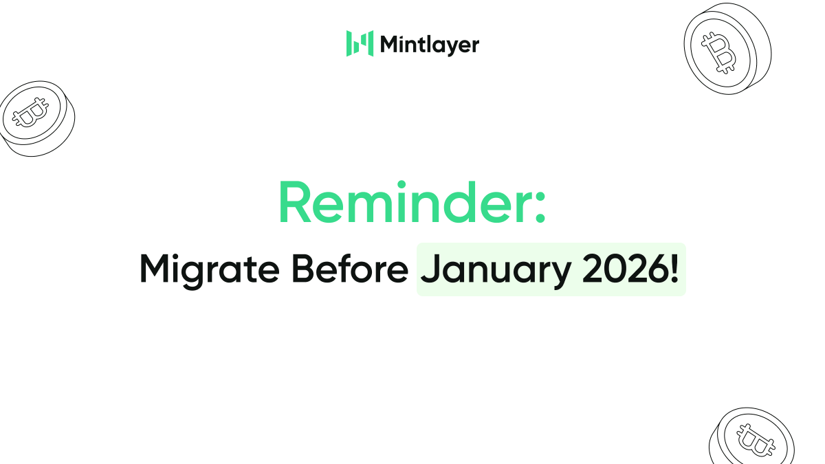 mintlayer's tweet image. Migration Reminder! 🔔

If you hold $ML on ERC20, you must migrate to the Mainnet before January 2026.

1️⃣ Get a Mojito Wallet
2️⃣ Visit the Migration Portal: token.mintlayer.org/migration
3️⃣ Follow the steps
4️⃣ Your $ML will appear in Mojito after migration.

For assistance, please…