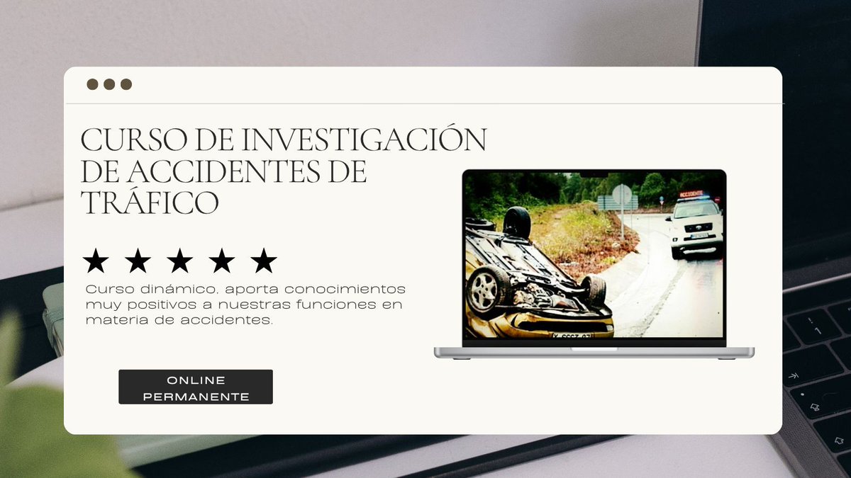 netpol_es's tweet image. 👉  ¡Sugerencia del día! ⬇️  ·100% online·

▶️CURSO DE INVESTIGACIÓN DE ACCIDENTES DE TRÁFICO ◀️ 

Accede a su contenido:

🔗netpol.es/producto/curso…🔗 

¡Conoce la opinión de otros alumnos!

#YoMeFormoEnNETPOL
#NETPOL