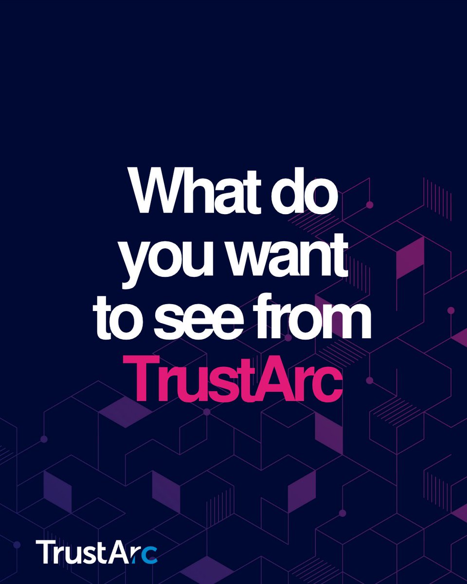 TrustArc's tweet image. We’re listening 👂

What do you want to see more of from TrustArc?

💡 Privacy frameworks
📊 Compliance insights
🎥 Webinars &amp;amp; resources

Tell us in the comments because your input shapes what we create next!

#PrivacyCommunity #DataProtection #TrustArc