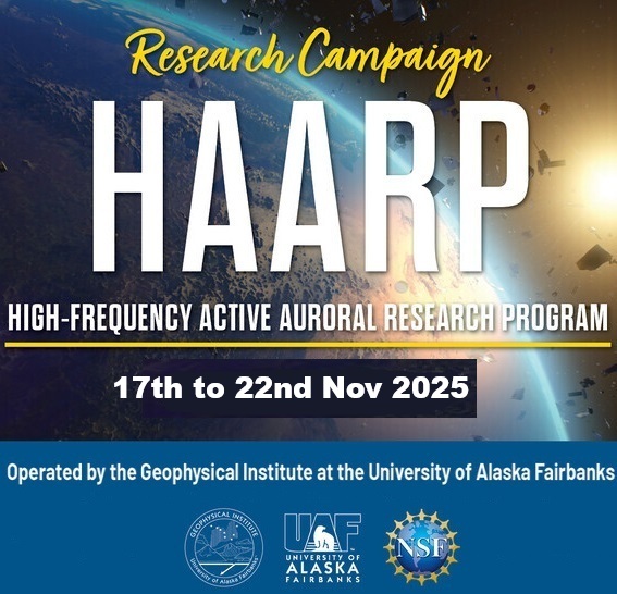 Notice: Upcoming HAARP ionospheric tests from Alaska - 17th to 22nd Nov 2025... ei7gl.blogspot.com/2025/11/notice…