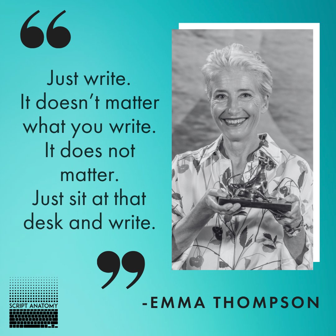 ScriptAnatomy's tweet image. Writing begins with showing up. Don’t wait for the perfect idea or the right words. Sit down, start typing, and let the thoughts flow. Every word written brings you closer to clarity and creativity.

#ScriptAnatomy #Screenwriting #Writingclass #Storytelling