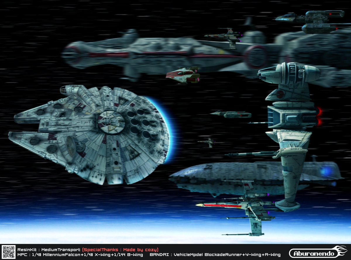 Ani_Kuzunishi's tweet image. cozyさん（@cozy07251340）のツナシップを追加した途端、激しく臭い立つ反乱軍感（世代）。画面の構成上、背景に回り込んでしまうのが惜しいくらいの存在感でゴザイマス。アリガトウゴザイマス❕おかげさまでスバラシイ絵面になりました❕（自画自賛）
#mpc #BANDAI #StarWars #デジラマ