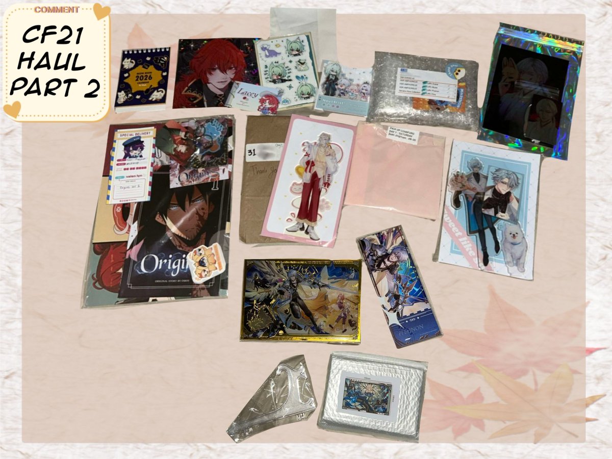 HyakkiY4k0u's tweet image. Otsufuroo! CF21 Haul part 2
Makasih buat Jastipper @uigowon sudah bantu buat Jajanin OTS dan Pick up UwU 
Thanks for all Artist here UwU 💝 @DepravationCP @seonggokapel @C3nmt1 @allenerie @riesabil @matcharie @Valennlyn @soyusoda @laceyyia @nadhh20 @noon_aokii @sharkboo_i