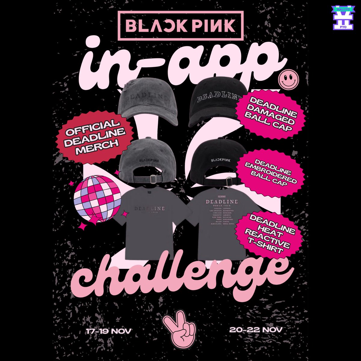 HallyuPyo's tweet image. BLACKPINK Daily Challenge (17–22 Nov) 💗
7PM KST → Join SG/PH chats → Answer → Win 🎁
#HallyuPyo #BLACKPINK #AppChallenge