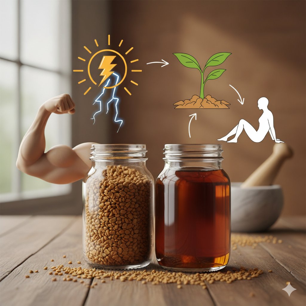 Herbalrph's tweet image. Unlock your natural potential! 💪 Fuel your body with the power of fenugreek seeds and extract for enhanced muscle, energy, and recovery. Learn more from our latest blog: herbalpharmacist.com/fenugreek-tora… #FenugreekBenefits #NaturalEnergy #MuscleRecovery