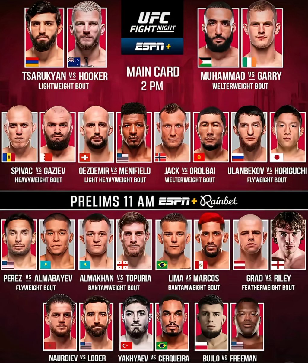 This weekends card is beautiful for a fight night