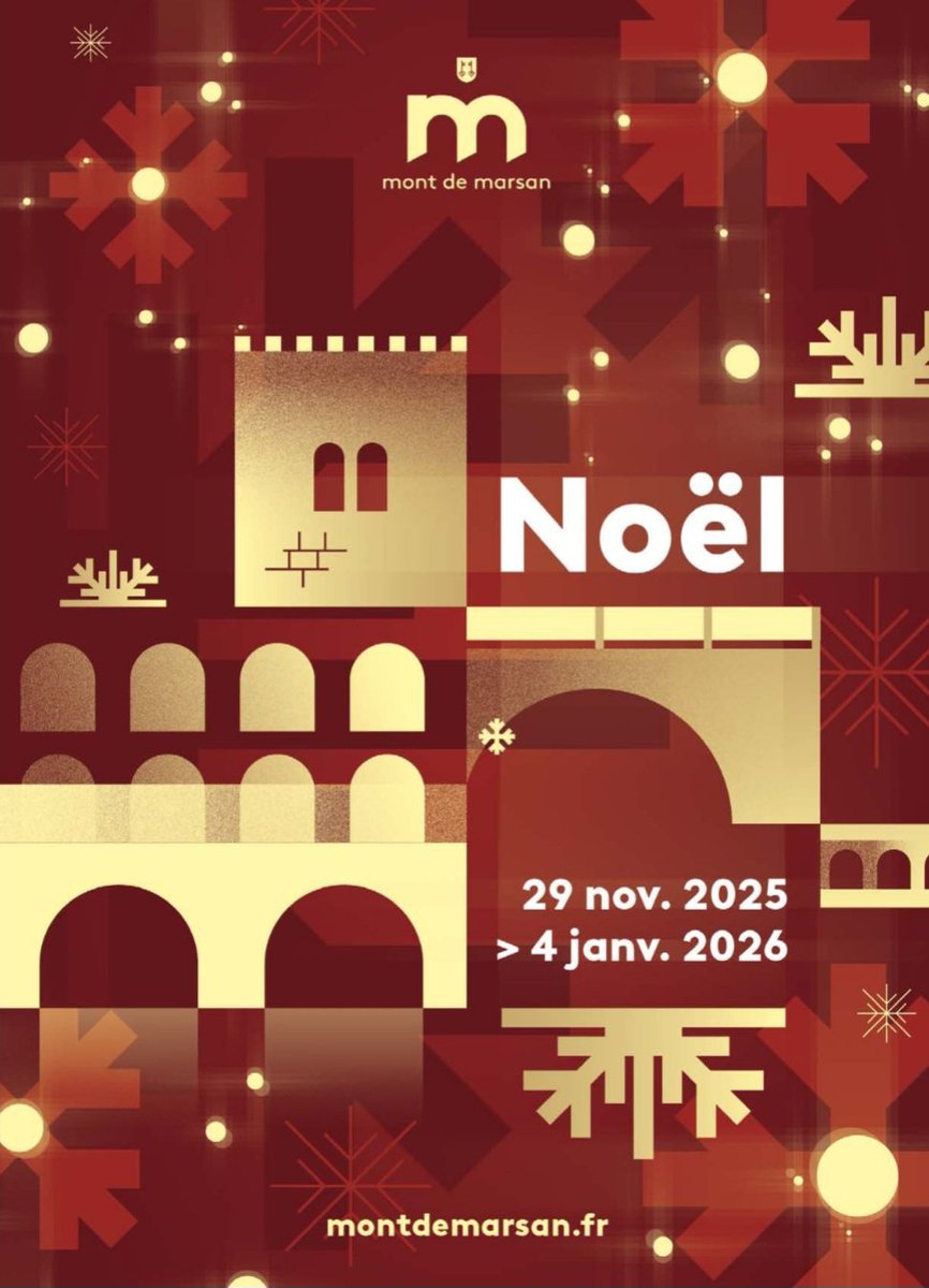 L'affiche de marché de Noël 2025 a mont de marsan  🎄🎅👍