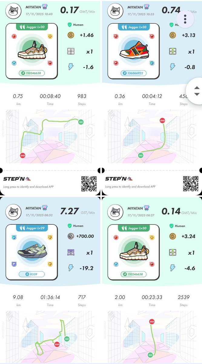 STEPN82291017's tweet image. 今日は26エナ。
MB Lv.8開封は・・
GOの背景は福井城址（福井県・2019年5月）
STEPNアクティベーションコードどうぞっ
78121611
#STEPN
#activationcode
#stepnactivationcode
#STEPNGO