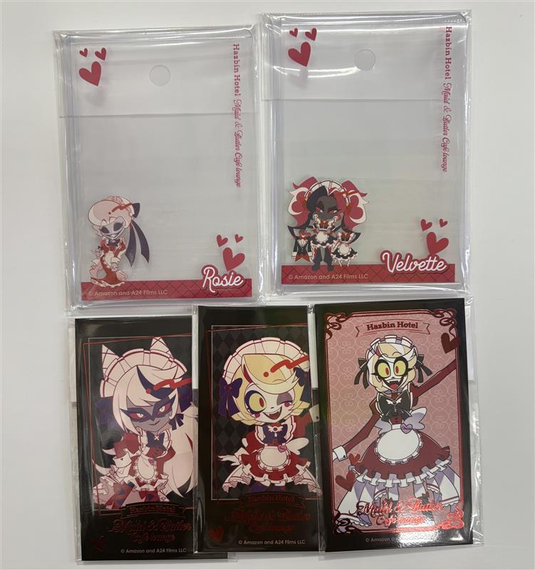 【限定】ハズビンホテル　カフェ　アラスター　デコカード・箔押しカード　2点セット まとめ割あり】ハズビンホテル アニメイトカフェ トレーディング箔押し