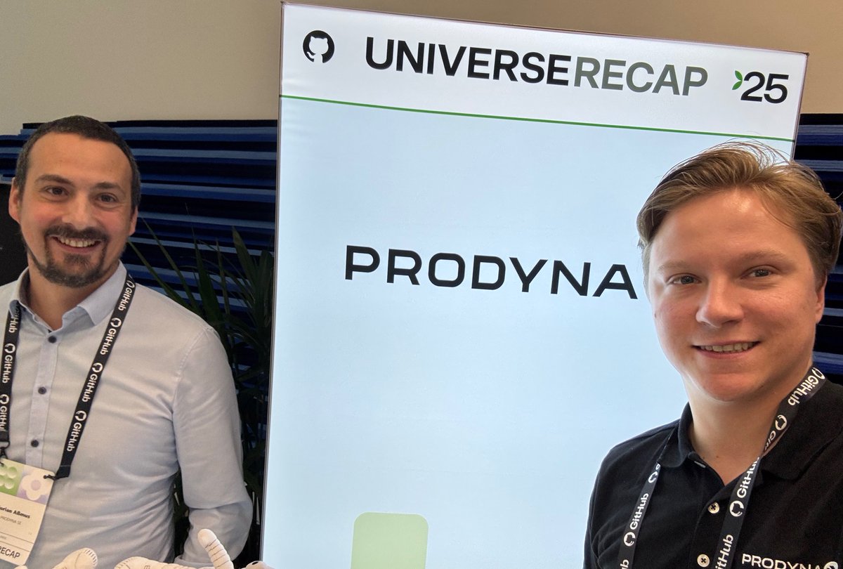 PRODYNASE's tweet image. We’ve just kicked off the GitHub Universe’25 Recap Tour in Munich and the atmosphere is buzzing. If you’re here, come find us, we are always happy to connect.

#GitHubUniverse #GitHubPartner #MunichEvents #AI #Developers