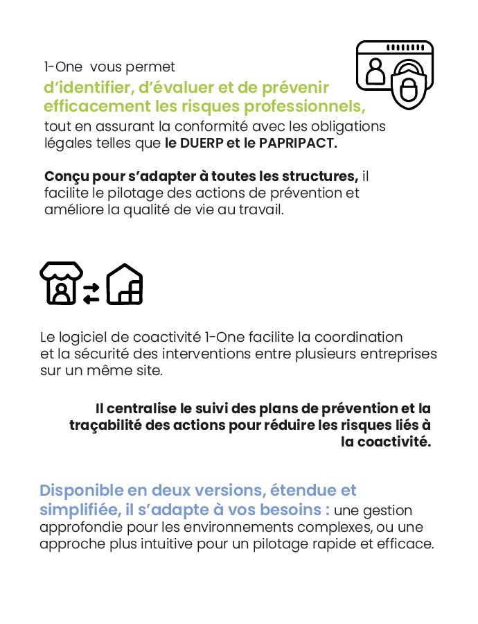 1_One_Software's tweet photo. 1-One centralise la gestion de la santé, la sécurité et la prévention des risques pour simplifier le quotidien des équipes.

👉Demandez une démonstration du logiciel : https://t.co/icypLopyMd https://t.co/JxP2dLSPF6