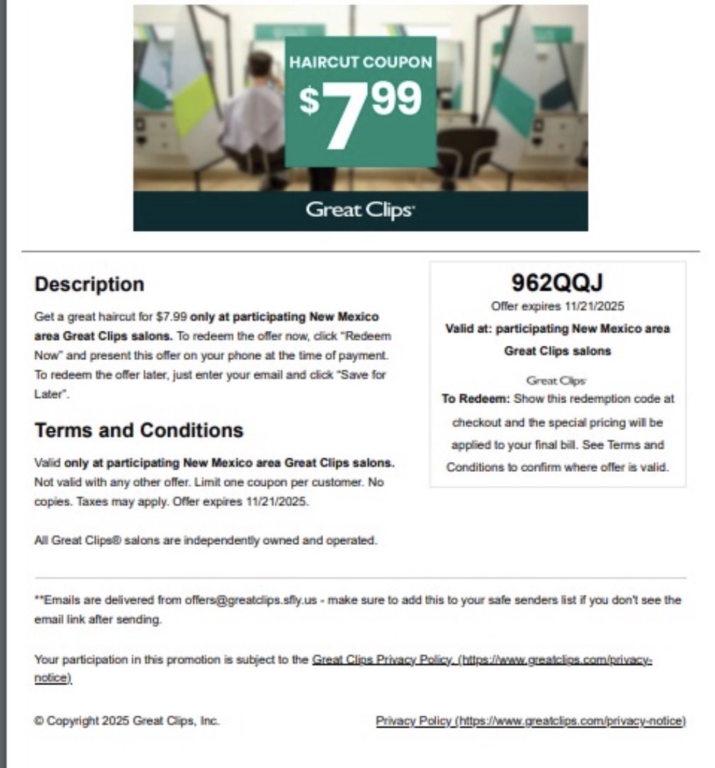 $6.99 Great Clips Coupons MAY 2026 Online tweet media
