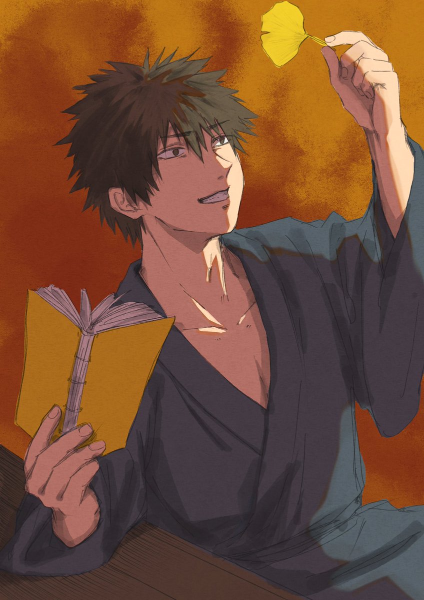 Kawakou1231's tweet image. #橋ティー3ワンドロワンライ 
「秋を見つけた」「読書」
30分オーバー

「栞ってどう作るんだ………」